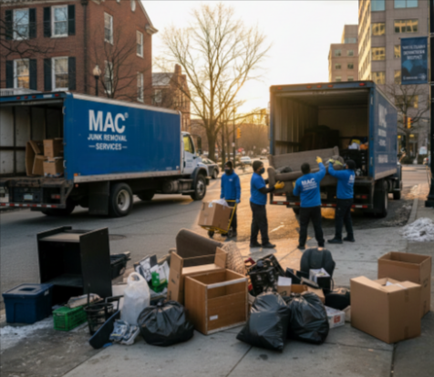 Professional junk removal in White Plains, NY by Mac Junk Removal Services Inc clearing residential and commercial clutter safely